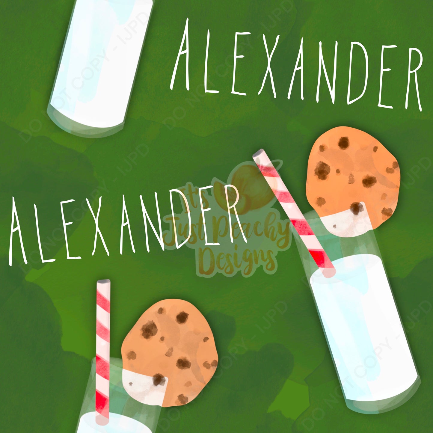 Add A Name File - Milk and Cookies - Multiple Colors