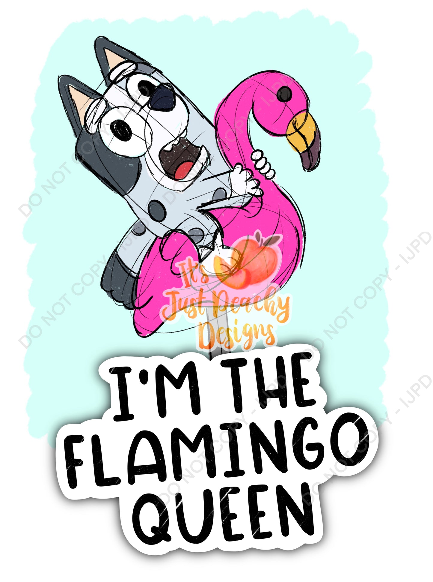 Flamingo Queen PNG