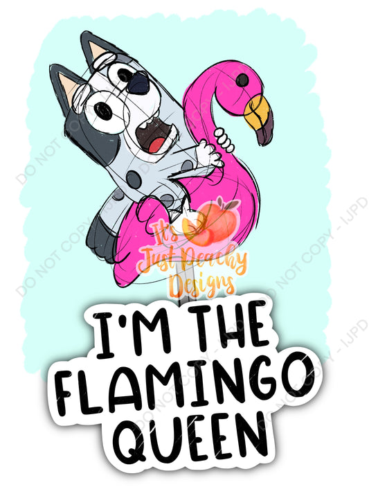 Flamingo Queen PNG