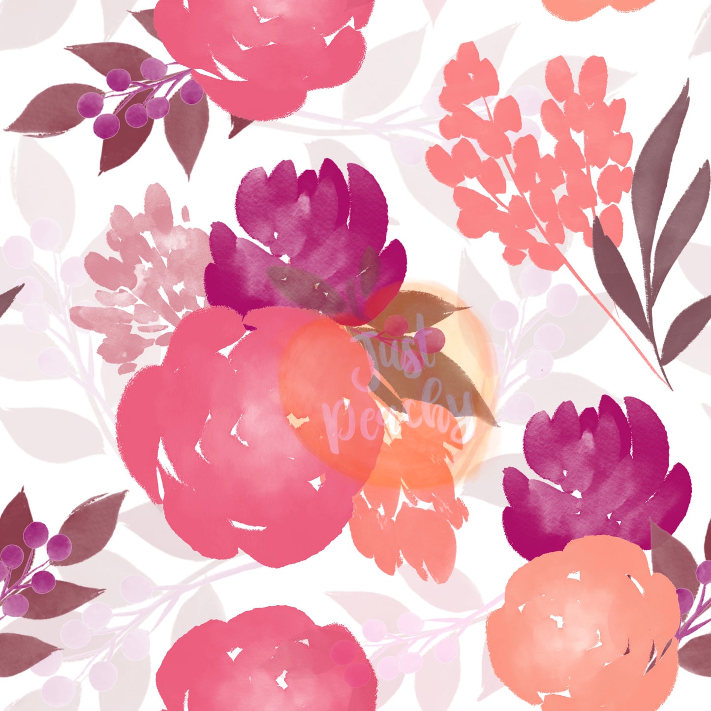 Pinks Watercolor Floral - Multiple Colors
