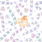 Watercolor Candy Canes - Multiple Color Options