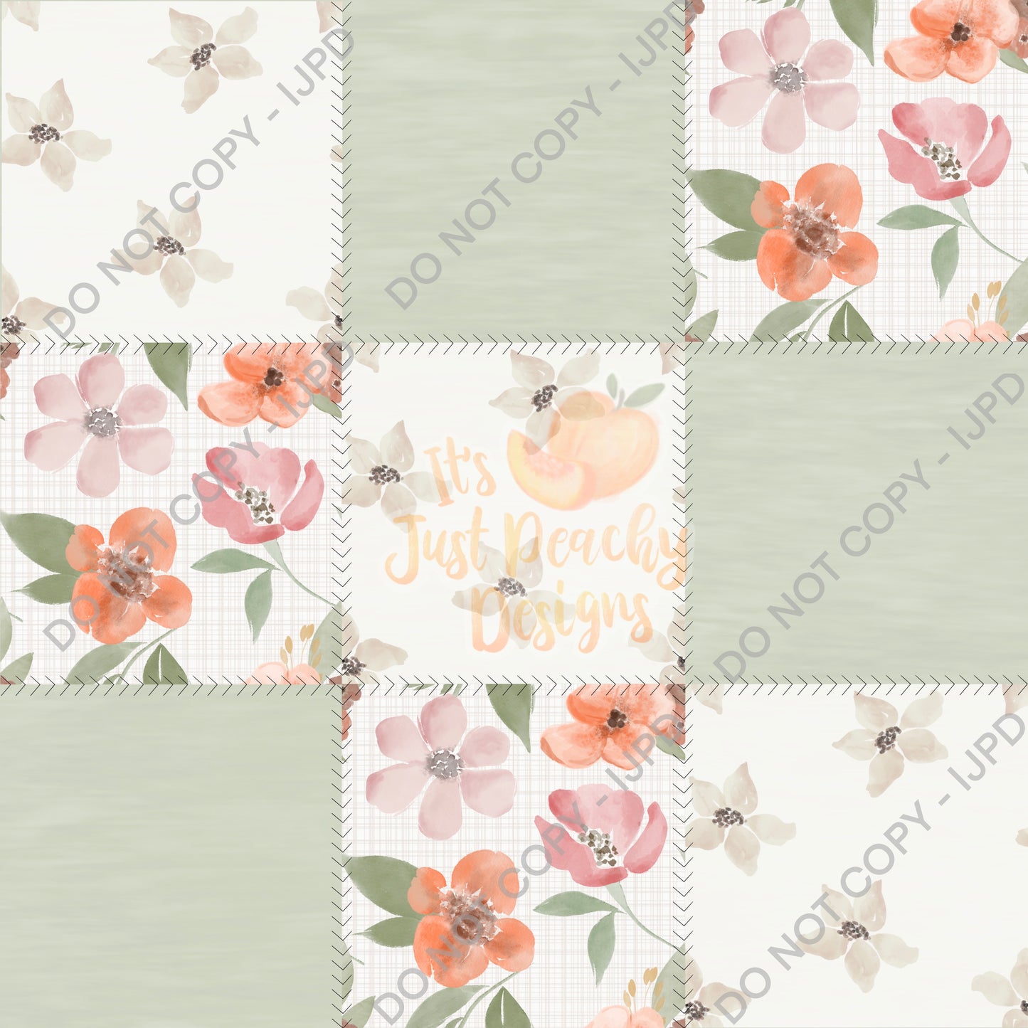 Watercolor Floral Patchwork