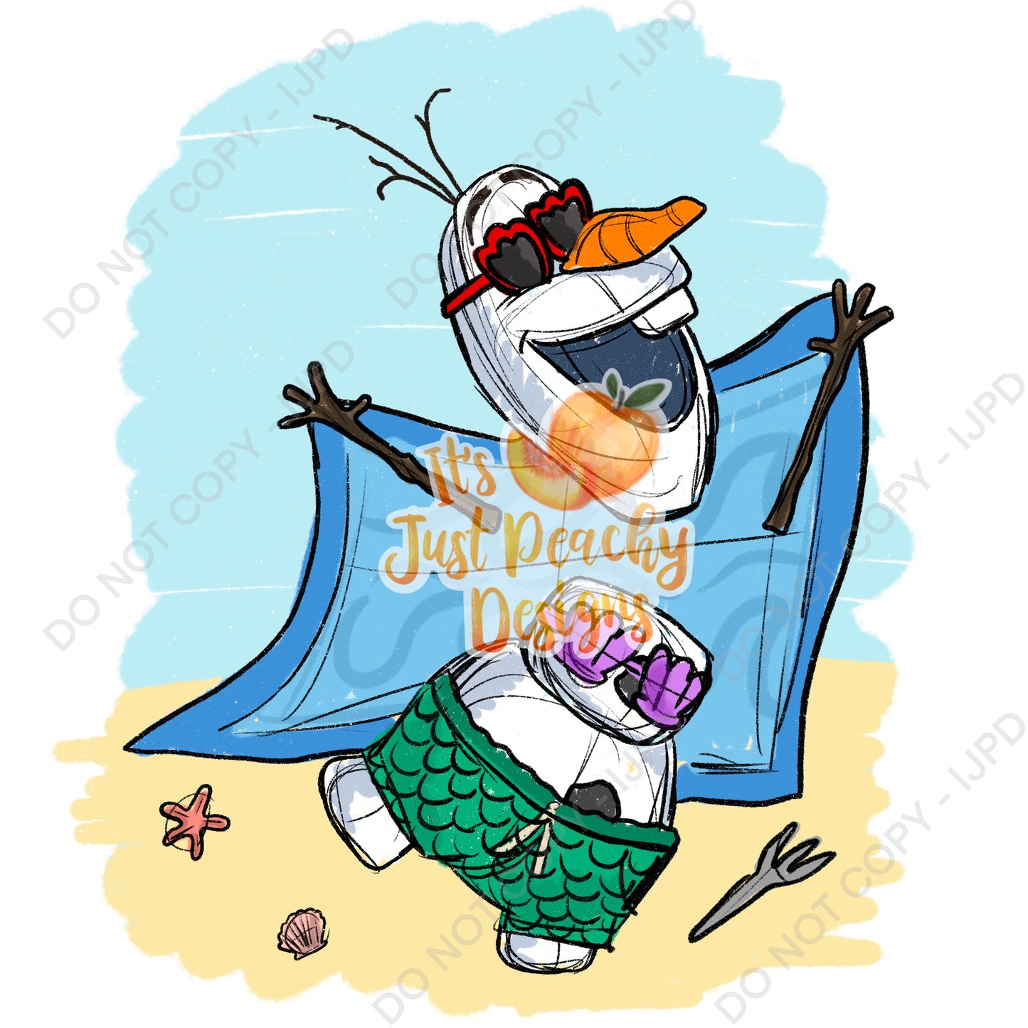 Summer Snowman PNG - Multiple Options