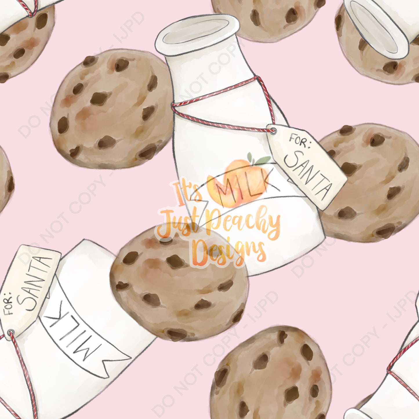 Watercolor Milk and Cookies - Multiple Colors