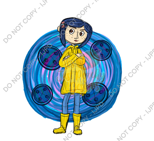 Button Eyes - Girl - PNG