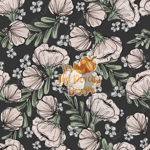 Cream Floral 2 -Multiple Color Options