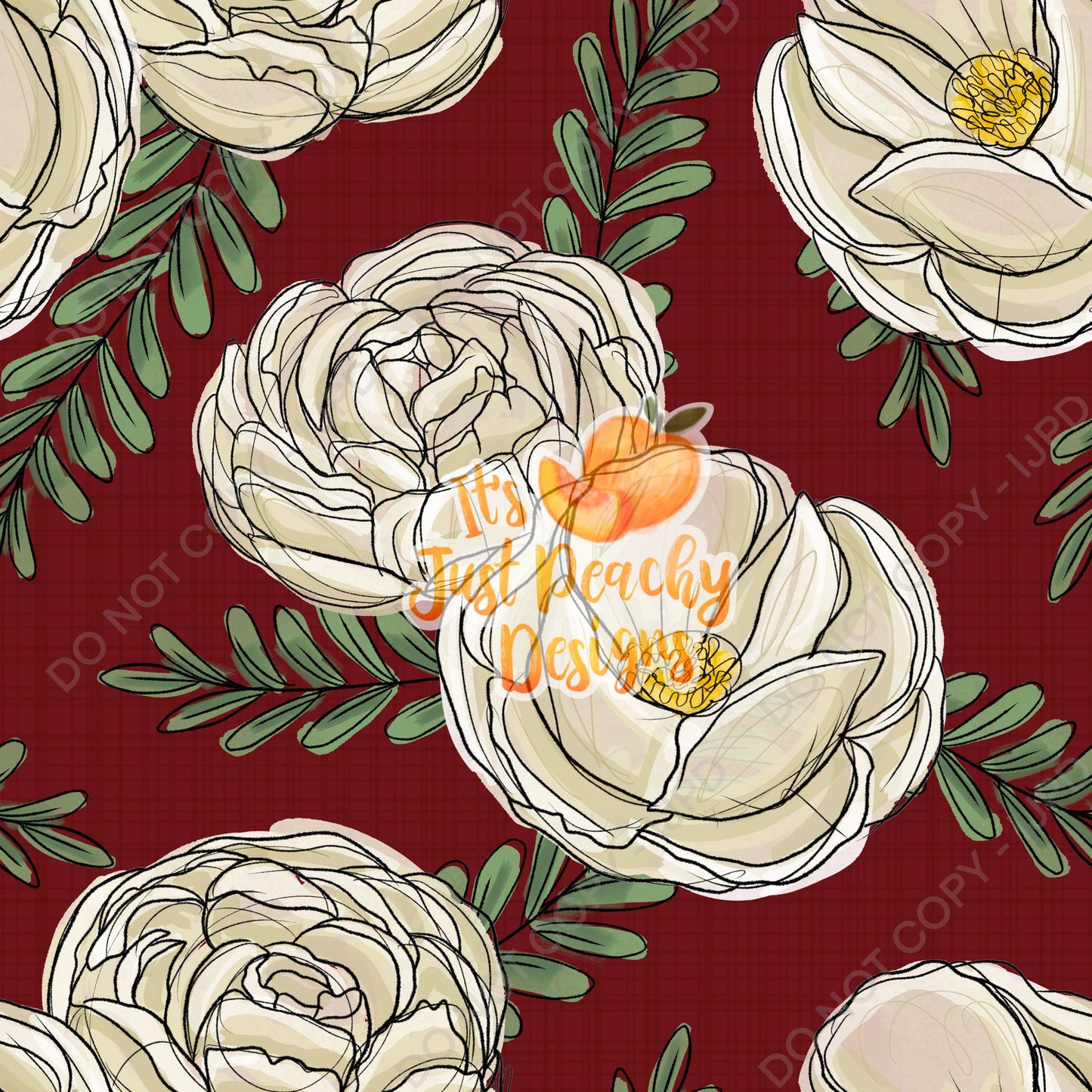 Peonies Floral -Multiple Color Options