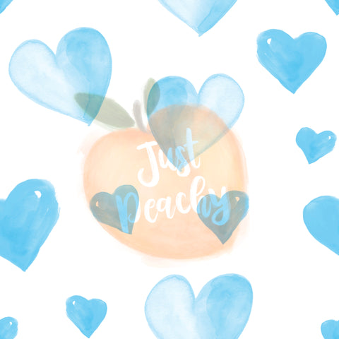 Blue Watercolor Hearts