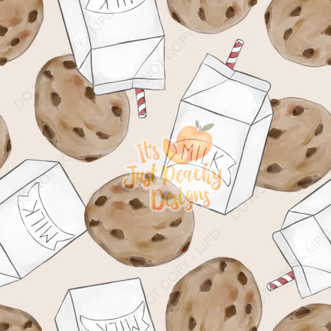 Watercolor Milk and Cookies - Multiple Colors