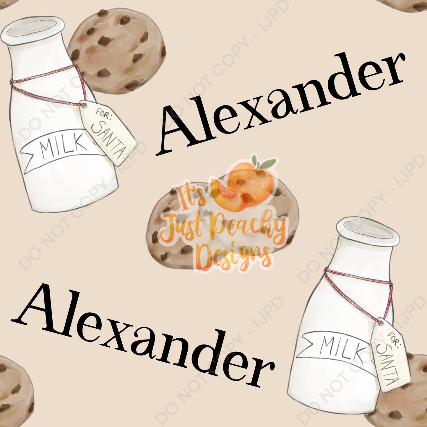 Add A Name File - Milk and Cookies - Multiple Colors