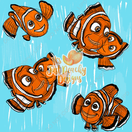 Clownfish  - Multiple Background Options