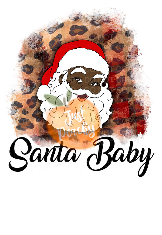 Multicultural Plaid Leopard Santa Baby PNG - Multiple Variations