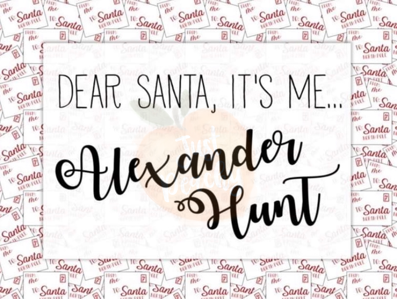 CUSTOM Dear Santa  Blanket