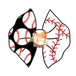 Half/Half Bows-  Baseball