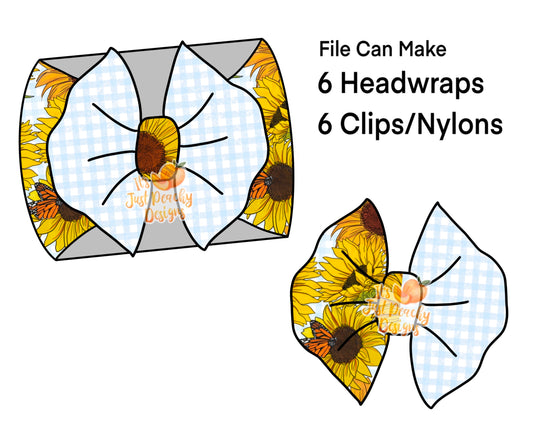 Half/Half Bows- Sunflowers