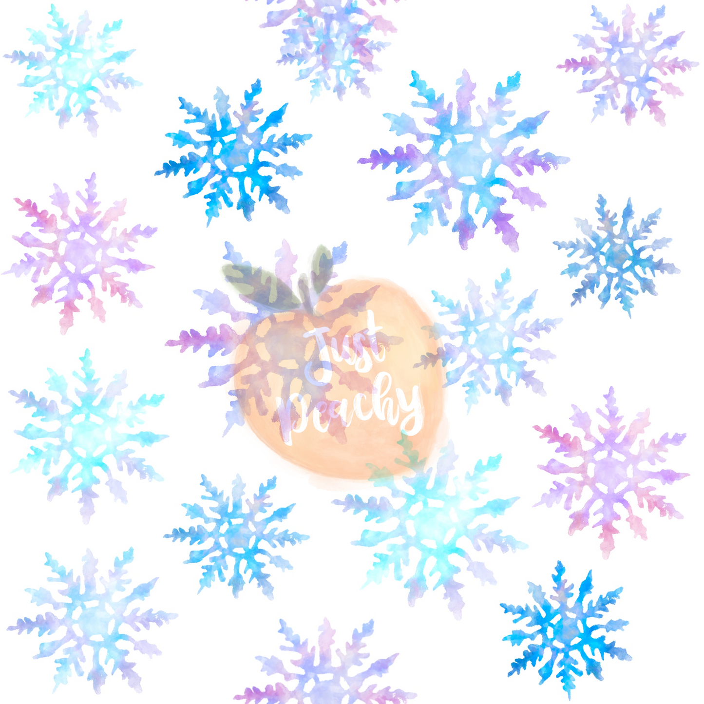 Watercolor Snowflakes - Multiple Colors