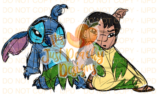 Ohana Dancing Duo PNG