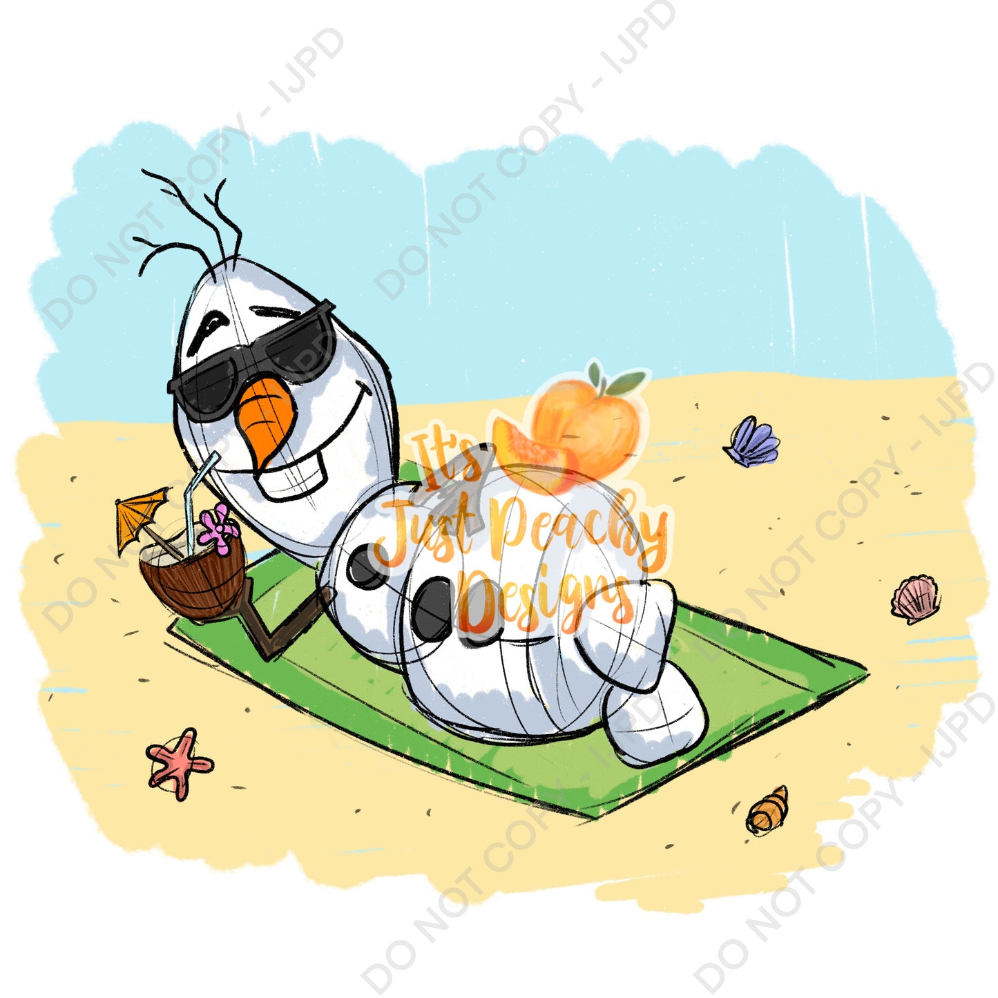 Summer Snowman PNG - Multiple Options