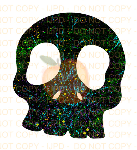 Splatter Skull PNG