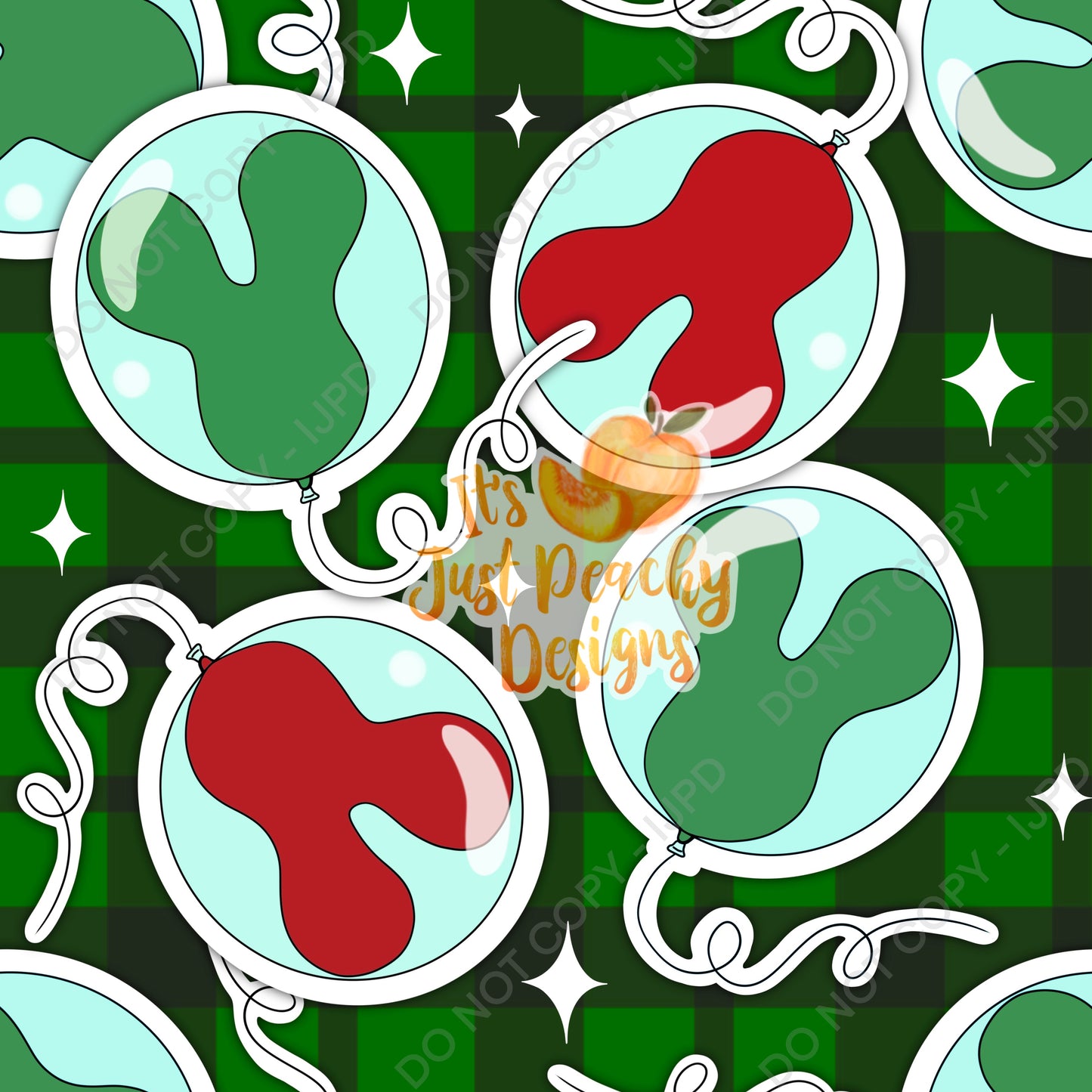 Christmas Sticker Balloons- Multiple Colors