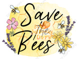 Save the Bees PNG - Multiple Options