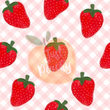 Gingham Strawberries - Multiple Colors