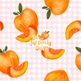 Gingham Peach Slices- Multiple Colors