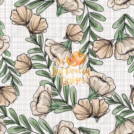 Cream Floral -Multiple Color Options