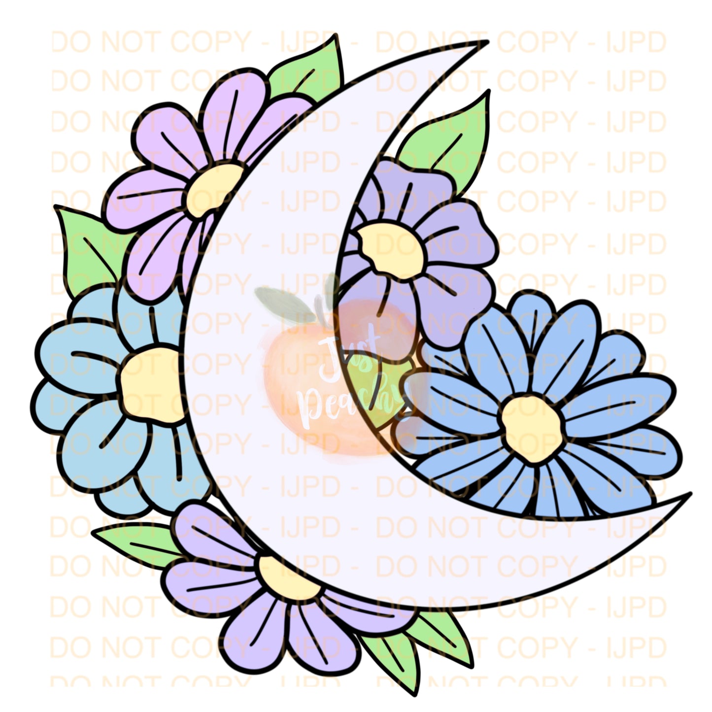 Cute Moon PNG - Two Color Options