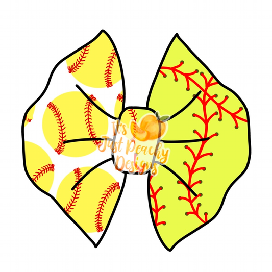 Half/Half Bows- Softball