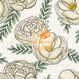 Peonies Floral -Multiple Color Options