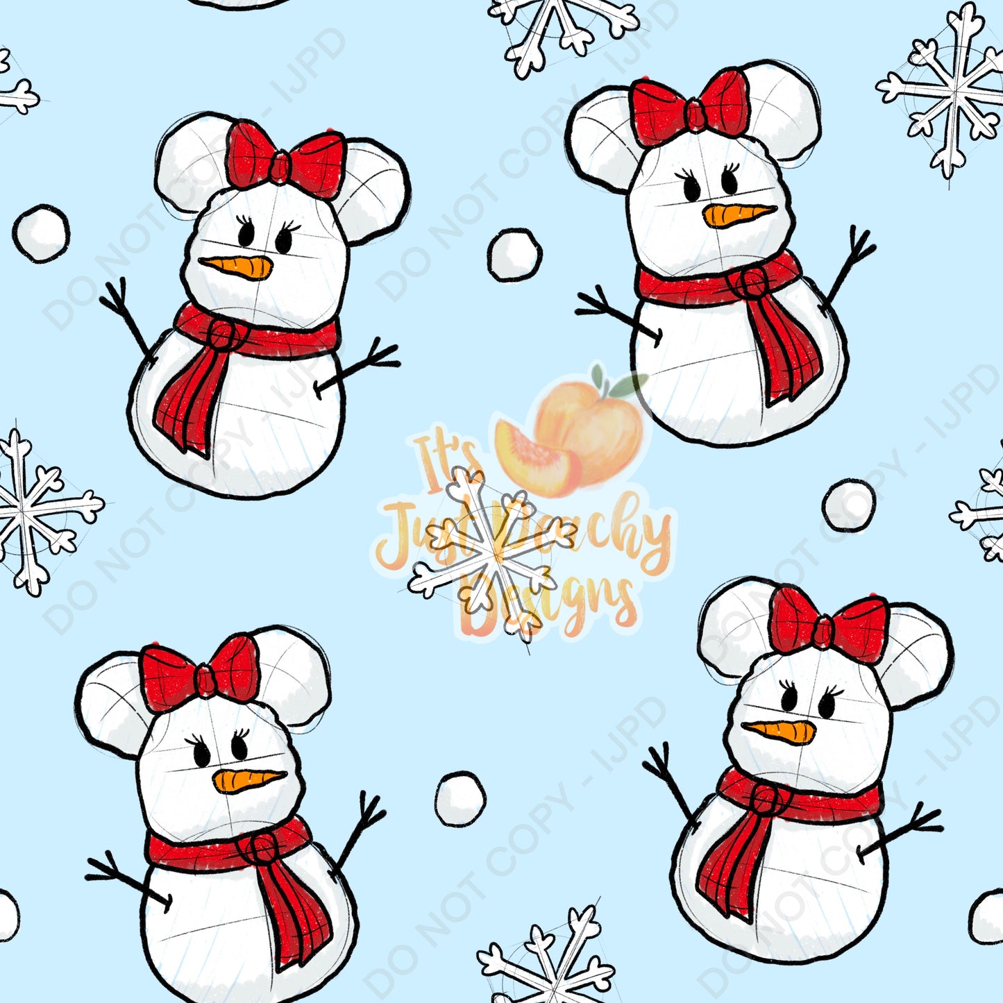 Bow Mouse Snowman