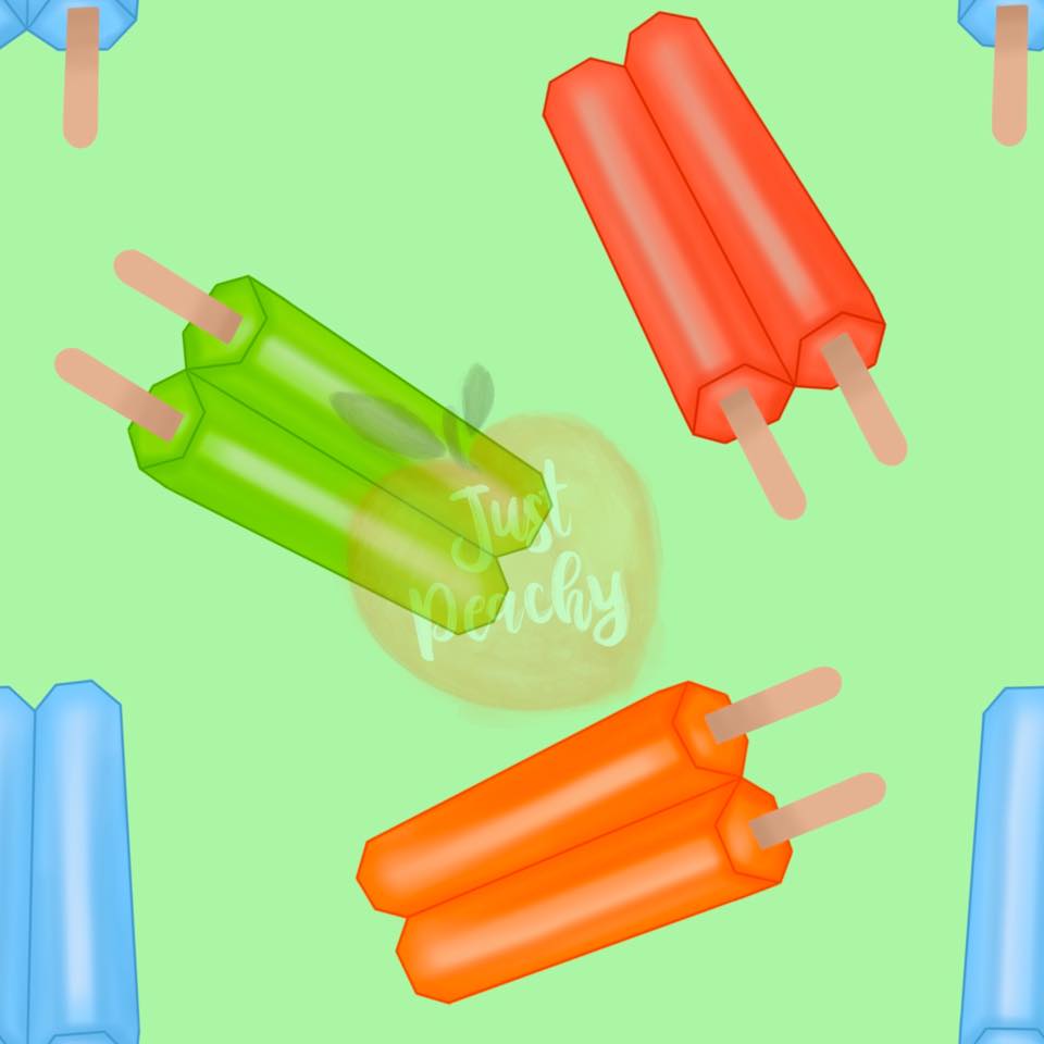 Popsicle Red, Green, Orange-Multiple Colors